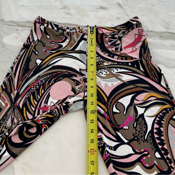 EMILIO PUCCI BROWN PINK GRASSHOPPER PANTS MODEL 61RT76 SIZE IT 42 / US 8 - Picture 12 of 17